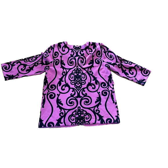 Designers Originals Pink & Black Swirl 3 Button Cardigan - size‎ M - Picture 2 of 7